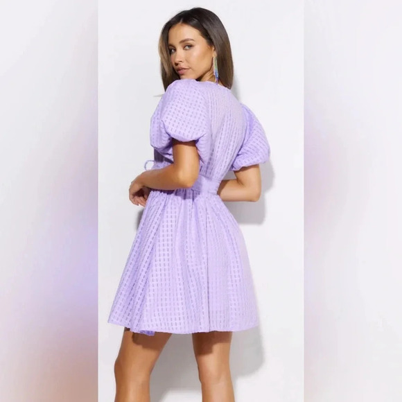 Hello Molly FLOWERS FOR YOU MINI DRESS LILAC - Picture 3 of 6